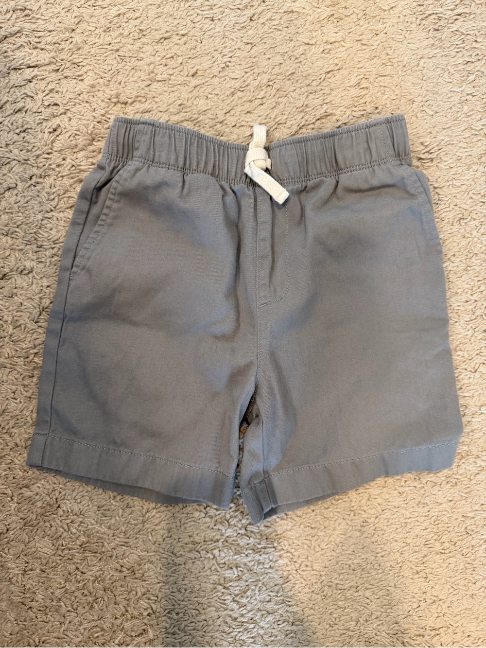 Crewcuts Light Gray Drawstring Cotton Shorts